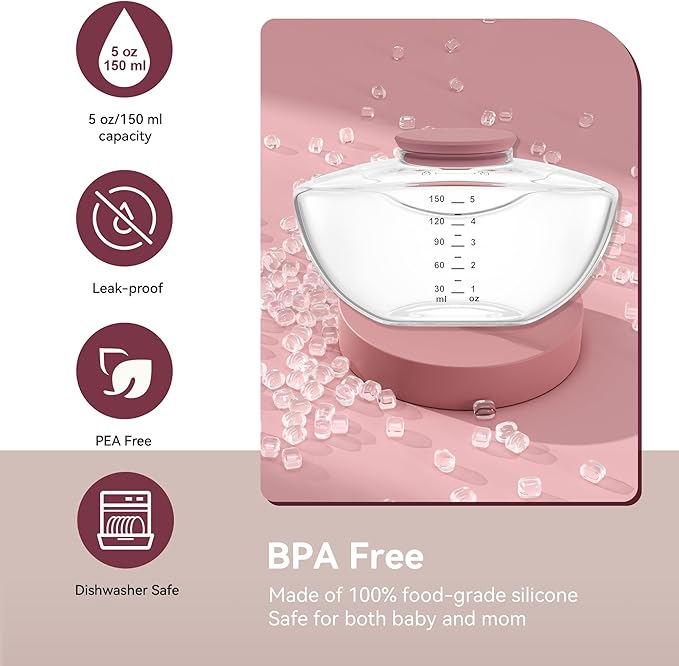 2 Pack Breastmilk Pump Storage Bottles Compatible with Momcozy Upgraded M9, Breast Milk Container, Breastfeeding Essentials, Not Original Mom Cozy Parts