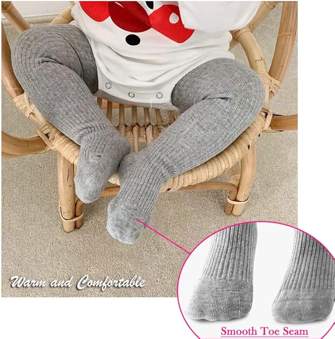 CECORC Baby Girls Tights Toddler Cable Knit Leggings Thick Cotton Infant Stockings Pantyhose 1-10T