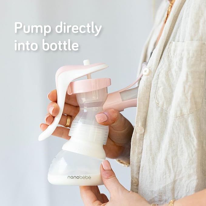 Nanobebe Breastmilk Bottle, Breastfeeding Newborn Breast Like, Anti Colic, Perfect Latch, Preserves Breast Milk nutrients, Twin-Pack Pink