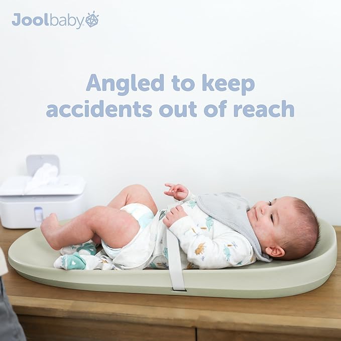 Jool Baby Waterproof Baby Changing Pad - Easy to Clean, Lightweight & Portable - Large Foam Cushion for Comfort (Sage)