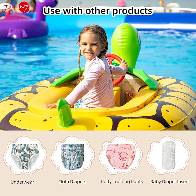 Joyo roy 6Pcs Diaper Covers for Girls Plastic Underwear Covers for Potty Training Rubber Pants for Toddlers Rubber Training Pants for Toddlers 2t Waterproof Diaper Cover Waterproof Plastic Underwear