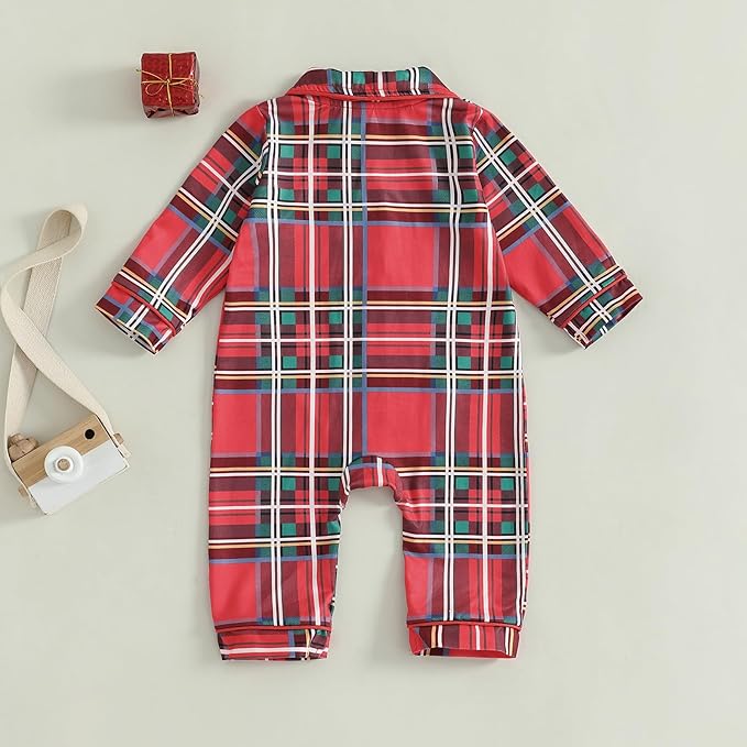 Balaflyie Baby Girl Button Down Pajamas Romper One-Piece Jumpsuit Long Sleeve Sleeper Infant Sleepwear