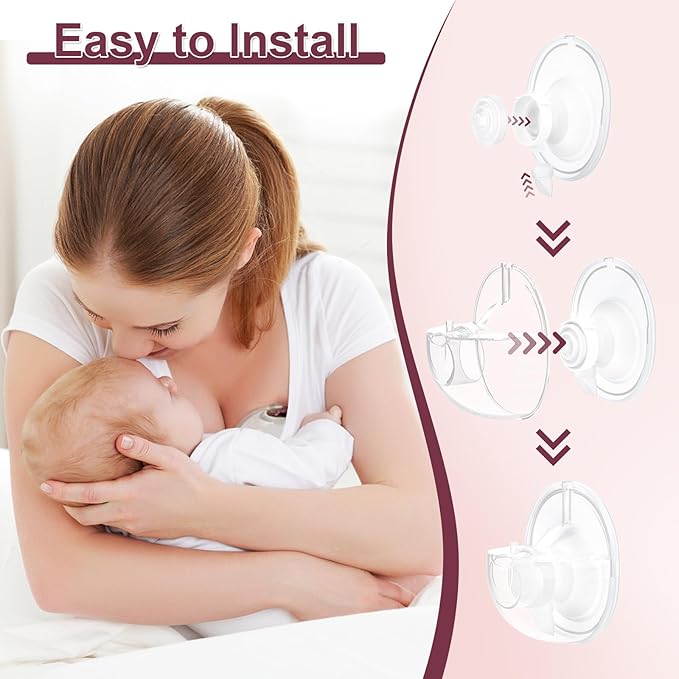 2pcs Flange 27mm Compatible with Momcozy M5 Breast Pump, 27mm Flange M5 Breast Pump Replacement Accessories,m5 Replacement Parts