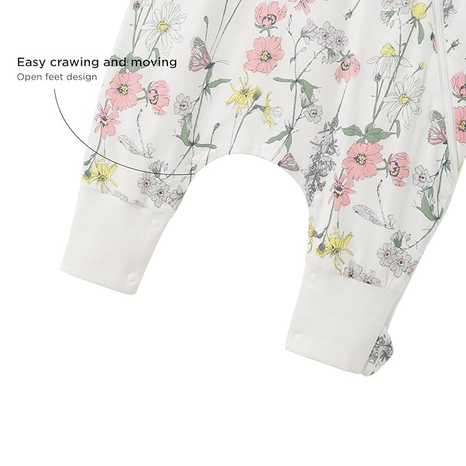 Duomiaomiao 2 Pack 0.5 TOG Toddler Sleep Sack 36-48 Months 100% Cotton Lightweight Baby Sleep Sack with Feet, Breathable Comfy Toddler Wearable Blanket