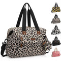 Pritent Diaper Bag Tote - Diaper Baby Bags with Pacifier Case, Shoulder Straps, Stroller Clips, Waterproof Large Mommy Maternity Travel Baby Bag for Mom and Dad, Leopard, Medium