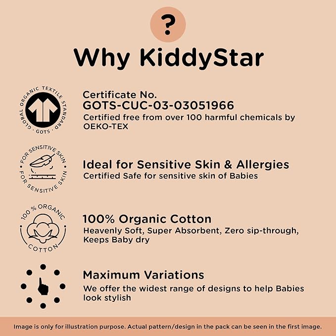 Organic Cotton Baby Bibs for Boys & Girls – Soft, Absorbent Teething & Drool Bibs - Adjustable Snaps for Toddlers