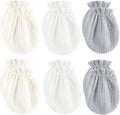 MOMSMENU Newborn Mittens No Scratch 100% Cotton Mitts Boy Girl baby mittens 0-6 months 6 Pack