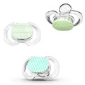 Smilo Baby Pacifier with Orthodontic Design for Healthy Dental Development - Stage 3 for Babies 9+ Months - Pack of 3X 100% Silicone Pacifiers BPA Free - Glow-in-The-Dark