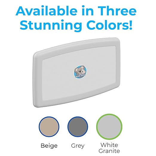 Koala Kare Surface-Mounted Horizontal Baby Changing Station, Model KB300-05 (White Granite)