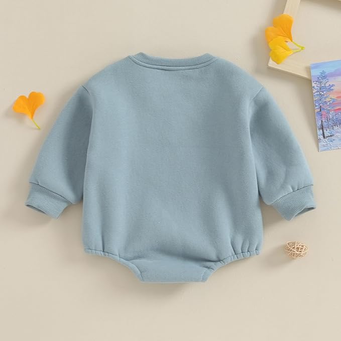 VISGOGO Newborn Infant Baby Boy Girls Oversized Romper Little Dude Sweater Onesie Coming Home Outfit Neutral Clothes