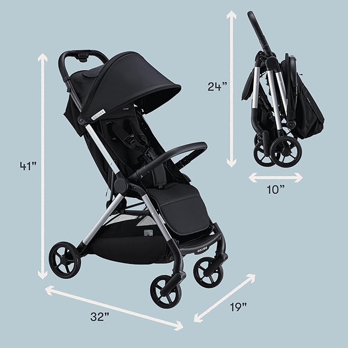 Colugo The One Stroller - Lightweight Easy Fold Compact Toddler and Baby Stroller for Travel, Large Storage Basket, One Hand Fold, Includes Raincover, Bumper Bar, Cupholder (Ponderosa Pine)