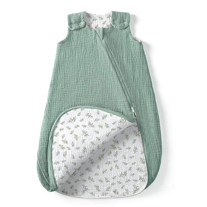 lulumoon Sleep Sack Muslin for Baby: Cotton Wearable Blanket for 9-15 Months - Soft Lightweight Ideal for Nursery Lounge Nighttime Naptime 12-18 Months