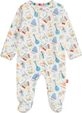 Magnetic Me Girls Modal Magnetic Baby Footie Pajamas | Silky Soft Modal Fabric | Baby Sleepers Available Sizes PRE - 24M