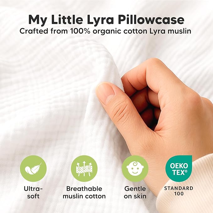 KeaBabies Muslin Toddler Pillowcase 13x18 Only – 2-Pack Organic Cotton Muslin Pillow Case for Kids, Girls, Boys, Small Travel Size Cover, Soft & Breathable Toddler Pillow Sold Separately (Flora Vale)