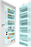 HOMELUX THEORY 1 PC Heavy Duty Over the Door Organizer 55x14x6.7, 6 Large Front & 12 Side Pockets, Hanging Storage Closet Door Organizer for Bedroom, Bathroom and Baby Nursery Storage (Baby Blue)