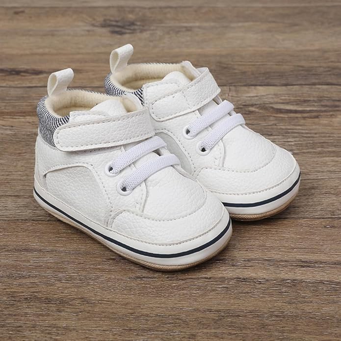 Clowora Baby Boys Girls Shoes Non-Slip Rubber Sole Sneakers Infant First Walking Toddler Crib Shoes Newborn Loafers Flats.