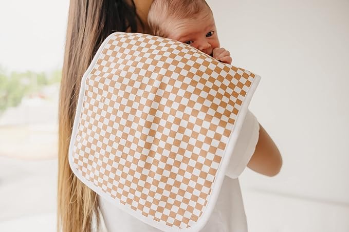 Copper Pearl Premium Baby Burp Cloths - 3-Pack Large Cotton Burp Cloths, Extra Soft Spit Up Rags with 3 Absorbent Layers, Perfect for Baby Boy and Baby Girl Gifts (21" x 10" Size, Vance Set)