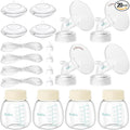 Breast Pump Parts Compatible with Spectra S1/S2/9 Plus, Not Original Accessories, 4 Set Replacements Include 19mm Flanges, Valves, Backflow Protectors (Duckbills Included), Tubings and Bottles