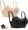 Stelle Lace Nursing Bras for Breastfeeding Seamless Pregnancy Maternity Wireless Bralette with Pads, Extenders
