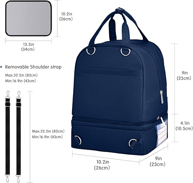 Derbiedersinn Breast Pump Backpack for Working Moms – Spectra Compatible Pump Bag, Waterproof & Spacious with Pockets for Breast Pump, Bottles, and Nursing Essentials – Ideal for Spectra S1/S2, Blue