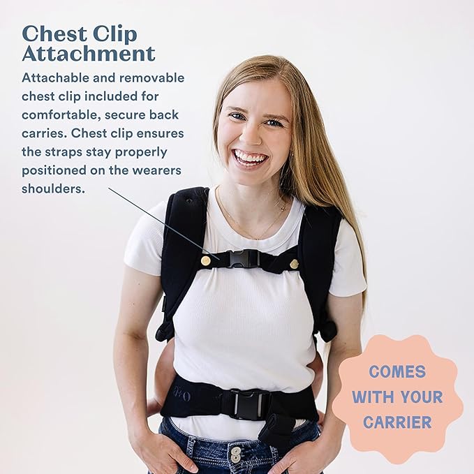 Ava & Oliver Essential Baby Carrier – Ergonomic, Hip-Healthy Soft Structured Carrier for Infants & Toddlers (7–35lbs) - Front and Back Carry, Breathable Fabric, Stylish & Lightweight (Houndstooth)