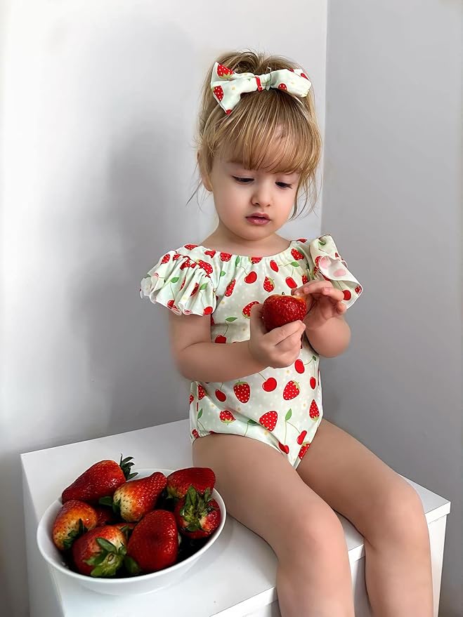 Toddler Girl Baby Ruffles Mermaid Fish Scale Swimsuit One Piece Swimwear Bathing Sunsuit