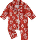 Balaflyie Baby Girl Button Down Pajamas Romper One-Piece Jumpsuit Long Sleeve Sleeper Infant Sleepwear