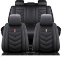 Leather Car Seat Covers Fit for LR Range Rover 2022-2025, 5 Seater Waterproof and Wear-Resistant Seat Cover Interior Accessories(Full Set,Black)