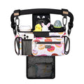 TOPDesign Universal Baby Stroller Organizer, Stroller Caddy with Detachable Mesh Bag & Heightened Insulated Cup Holders & Non-Slip Secure Hooks Accessories, Fits Most Strollers (Donuts)