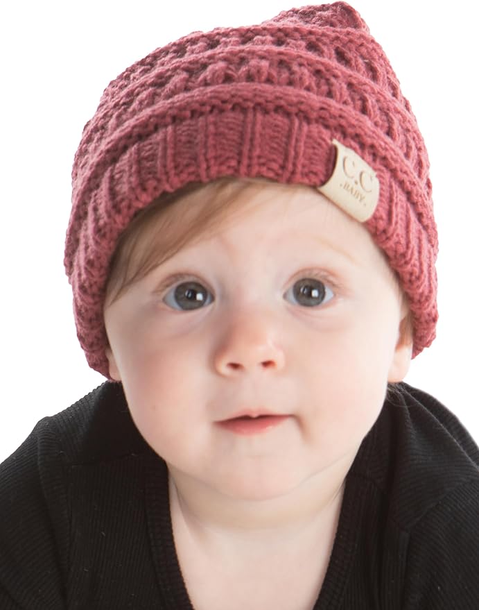 Funky Junque Baby Winter Hat – Cute Newborn Hats, Cozy Warm Infant Beanie, Soft Knit Stocking Stuffer for Babies 0–12 Months