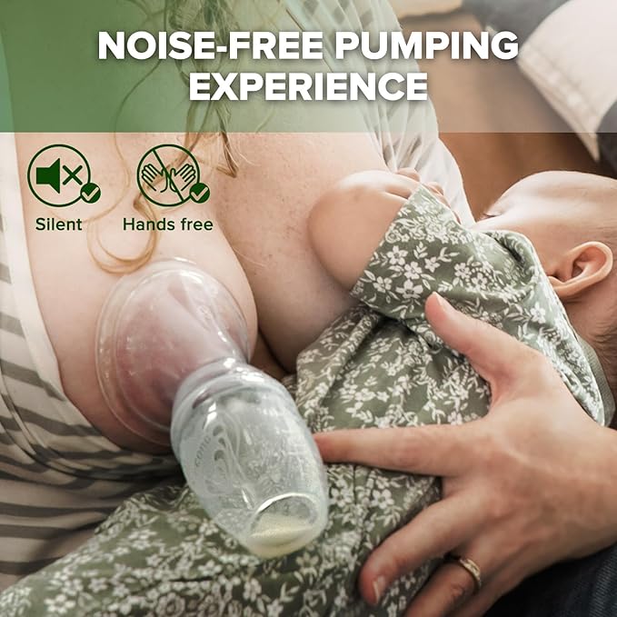 haakaa Manual Breast Pump Breastfeeding Pump with Food Grade Silicone Cap (Lavender) 4oz/100ml