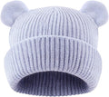 Bear Baby Beanie Knitted Baby Winter Hat Infant Toddler Boys Girls Beanie with Cotton Lining