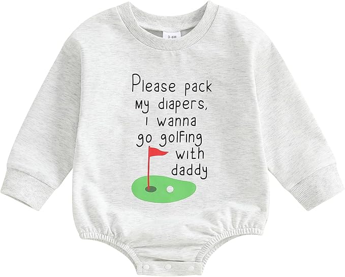 VISGOGO Newborn Infant Baby Boy Girls Oversized Romper Little Dude Sweater Onesie Coming Home Outfit Neutral Clothes