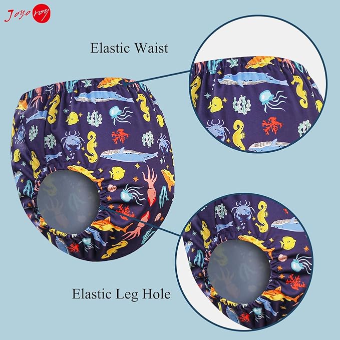 Joyo roy 6Pcs Plastic Underwear Covers for Potty Training 3T Rubber Pants for Toddlers Rubber Training Pants for Toddlers Plastic Training Pants Plastic Diaper Covers Toddler Plastic Underwear Toddler