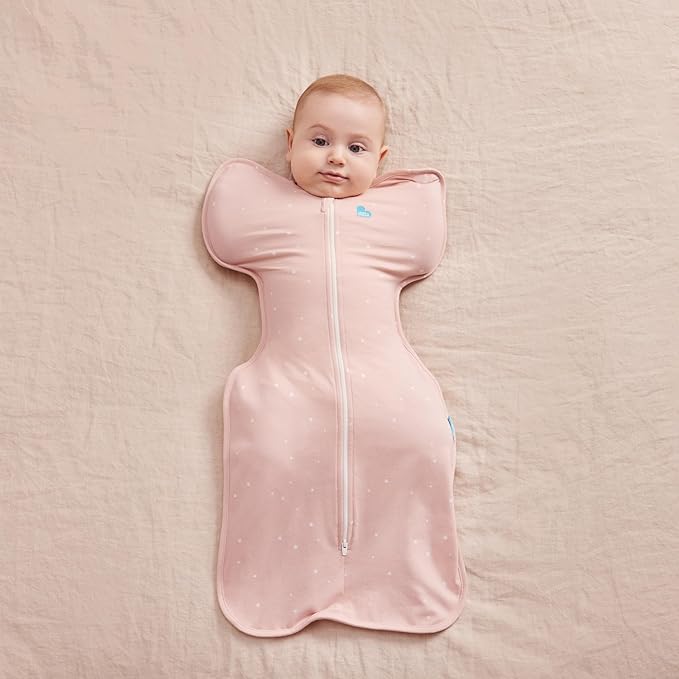 Love to Dream Swaddle UP, Baby Sleep Sack, Self-Soothing Swaddles for Newborns, Snug Fit Helps Calm Startle Reflex, New Born Essentials for Baby, 1.0 TOG, 8-13lbs, Powder Pink Twinkle