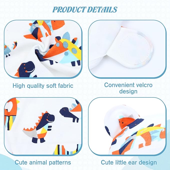 Cinaci 2 Pieces Adjustable Soft Cotton Baby Swaddle Sleep Sacks Hats Newborn Nursery Caps Beanies Bonnets Swaddle Blanket Wraps for Baby Girls Boys Infants Newborns (2PCS S6)