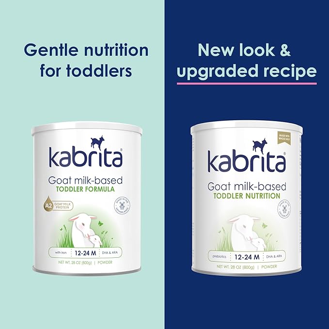 Kabrita Goat Milk-Based Toddler Nutrition Drink, 12–24 Months, Gentle & Easy to Digest, Clean Label Project Certified, Supports Gut Health, Immunity & Brain Development 28oz (Pack of 6)