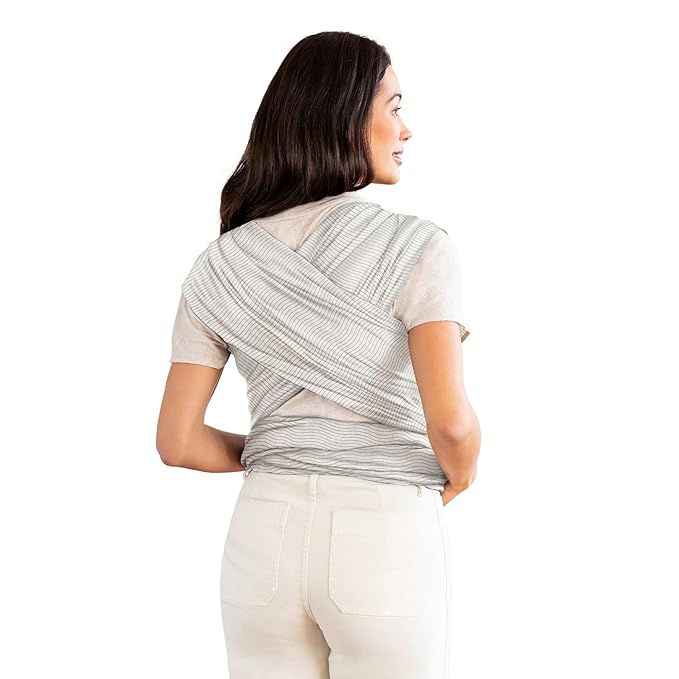 Moby Baby Wrap Carrier Classic by Petunia Pickle Bottom for Newborns to Toddlers (8-33lbs), Infant Sling Carrier, Lightweight & Hands Free Design, Adjustable for All Body Types (Ripple)