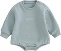 VISGOGO Newborn Infant Baby Boy Girls Oversized Romper Little Dude Sweater Onesie Coming Home Outfit Neutral Clothes