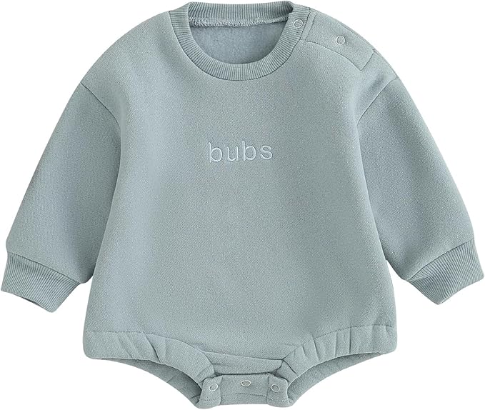 VISGOGO Newborn Infant Baby Boy Girls Oversized Romper Little Dude Sweater Onesie Coming Home Outfit Neutral Clothes