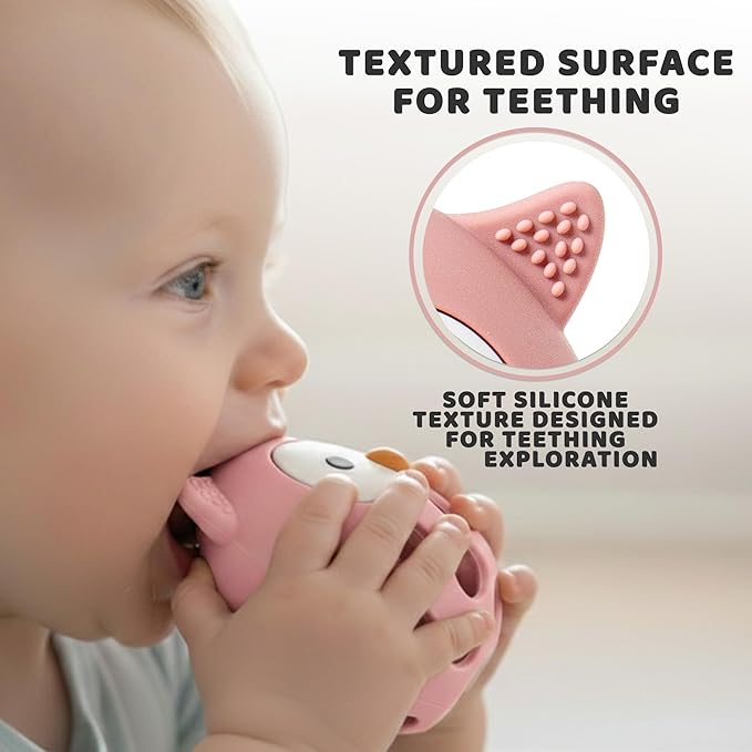 Baby’s Way Teething Toy – Owl Silicone Teether Toy for Babies 3–6 Months Toys for 6–12 Months – Baby Teething Relief, Silicone Teethers for Babies