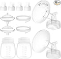 21mm Flange Kit Compatible with Spectra S1/S2/9 Plus/Motif Luna, Includes Flange 21mm, Bottles, Tubing, Valves, and Backflow Protectors