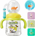 Whale Fountain Tumbler, Spill Proof Straw Cups for Toddlers Interactive Baby Straw Cup & Weighted Sippy Cups, Fun Drinking Cup with Whale Squirt 10oz/300ml