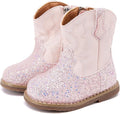 BMCiTYBM Baby Cowboy Cowgirl Boots Infant Western Shoes Boys Girls Round Toe Boots All Seasons 6-24 Months