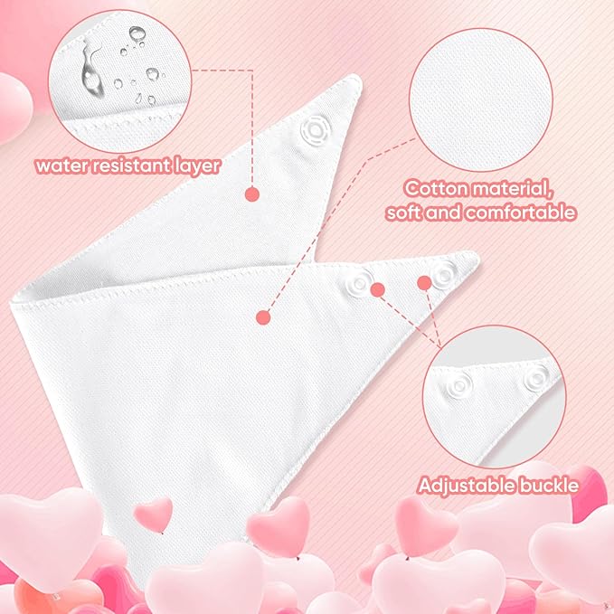 NACHLYNN 37 Pcs White Baby Bibs Baby Shower Games Set Including 6 Blank Baby Bibs 6 Stencils 12 Clothespins 12 Fabric Markers 1 Hemp Rope for Boys Girls Gender Reveal Party