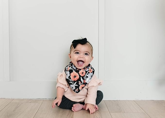 Copper Pearl Baby Bandana Drool Bibs for Drooling and Teething 4 Pack Gift Set “Dot