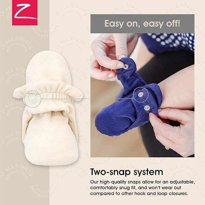 Zutano Organic Baby Booties Newborn Infant, Lost Baby Socks Solution, Unisex, Girl, Boy, 0-3, 3-6, 6-12, 12-18, 18-24 Months