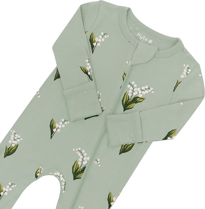 KYTE BABY Unisex Rayon Made From Bamboo Zippered Rompers 0-24 Months