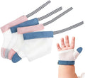 Ciieeo Finger Stop Gloves Thumb Protector Mittens Breathable Cotton Material for Infants Teething and Chewing Prevention M Size, 2 Pairs Random Color