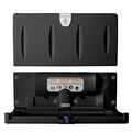 Foundations Classic Horizontal Baby Changing Station w/EZ Mount Backer Plate, Wall Mounted, One Handed Adjustable Safety Strap & Liner Dispenser, Black (100-EH-BP-02)